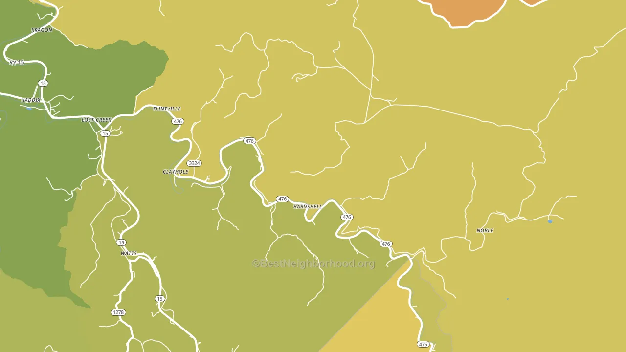 41317, KY block-group voter-turnout map