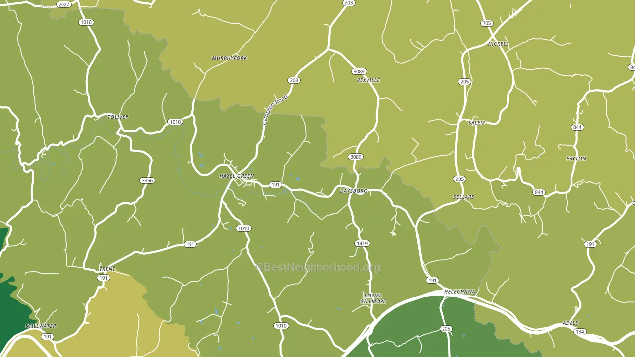 41332, KY block-group voter-turnout map