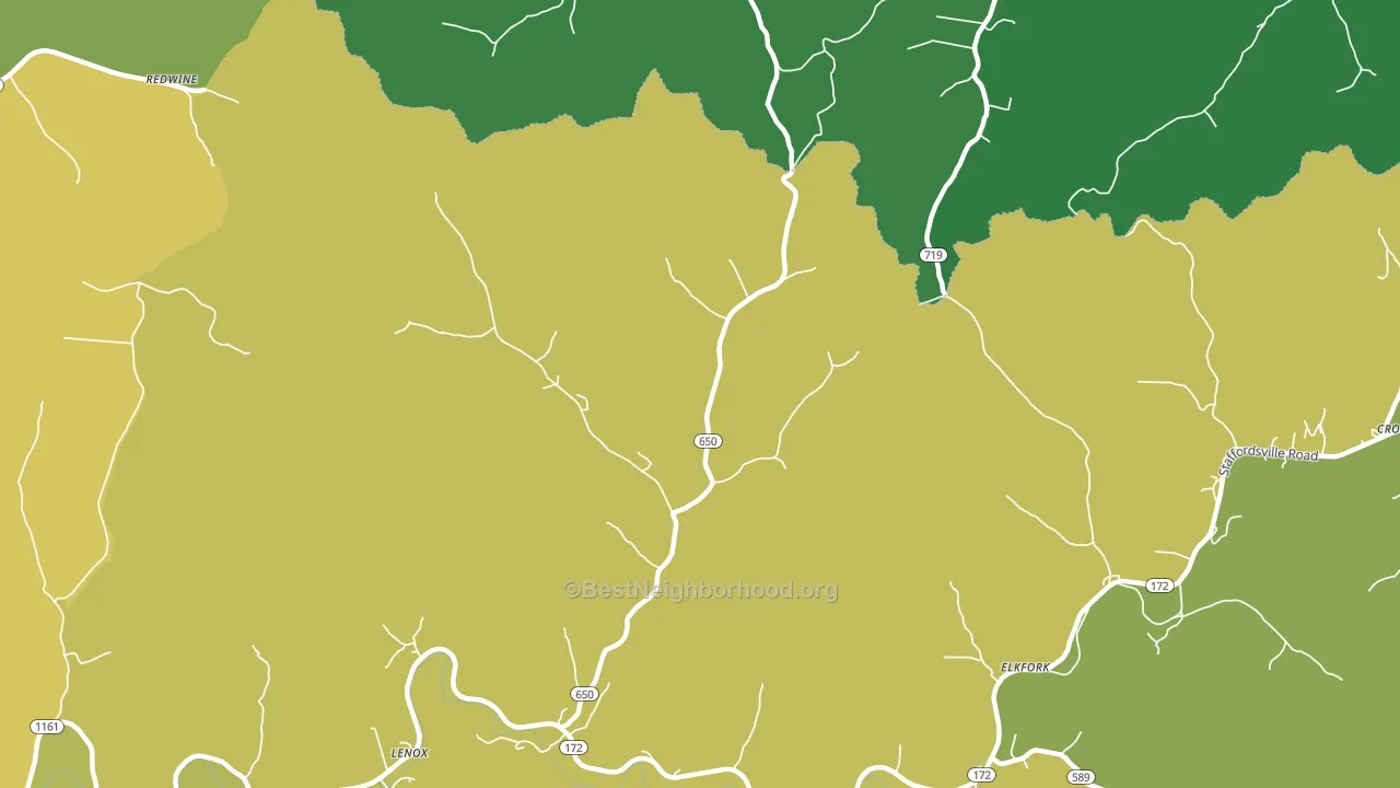 41421, KY block-group voter-turnout map