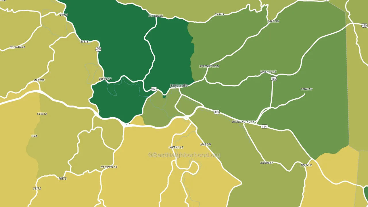41465, KY block-group voter-turnout map