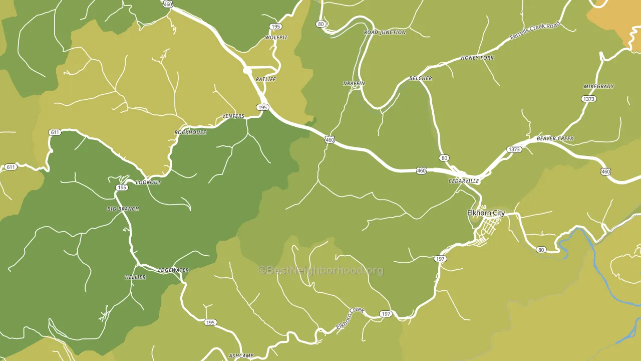41522, KY block-group voter-turnout map