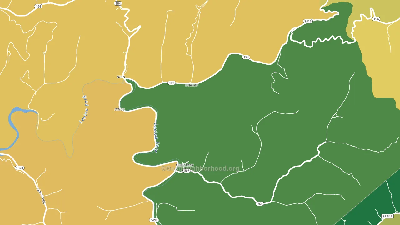 41524, KY block-group voter-turnout map