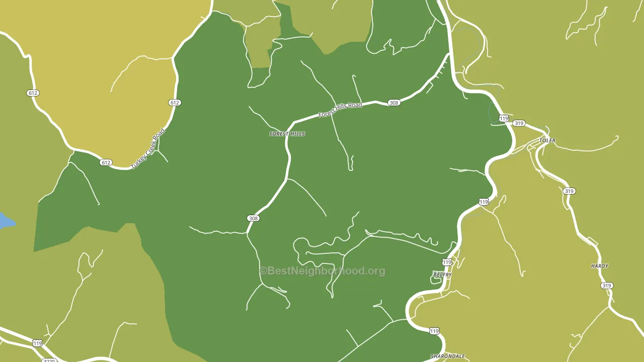 41527, KY block-group voter-turnout map