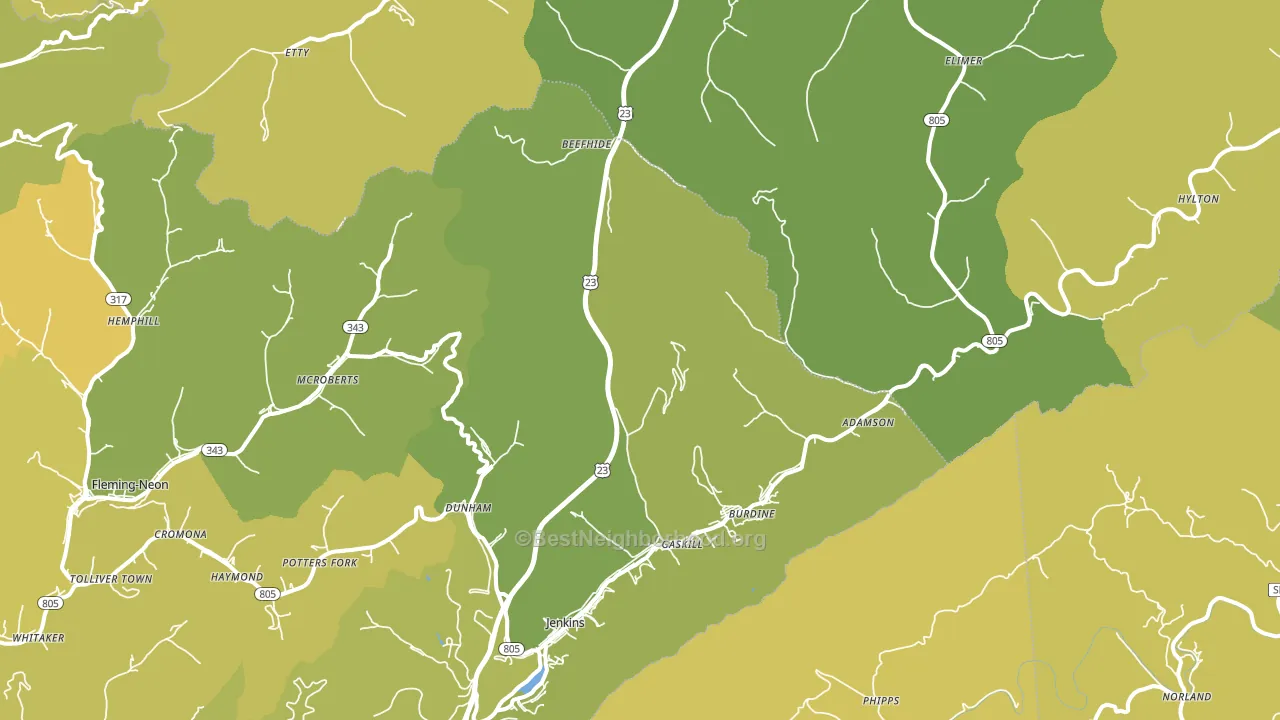 41537, KY block-group voter-turnout map