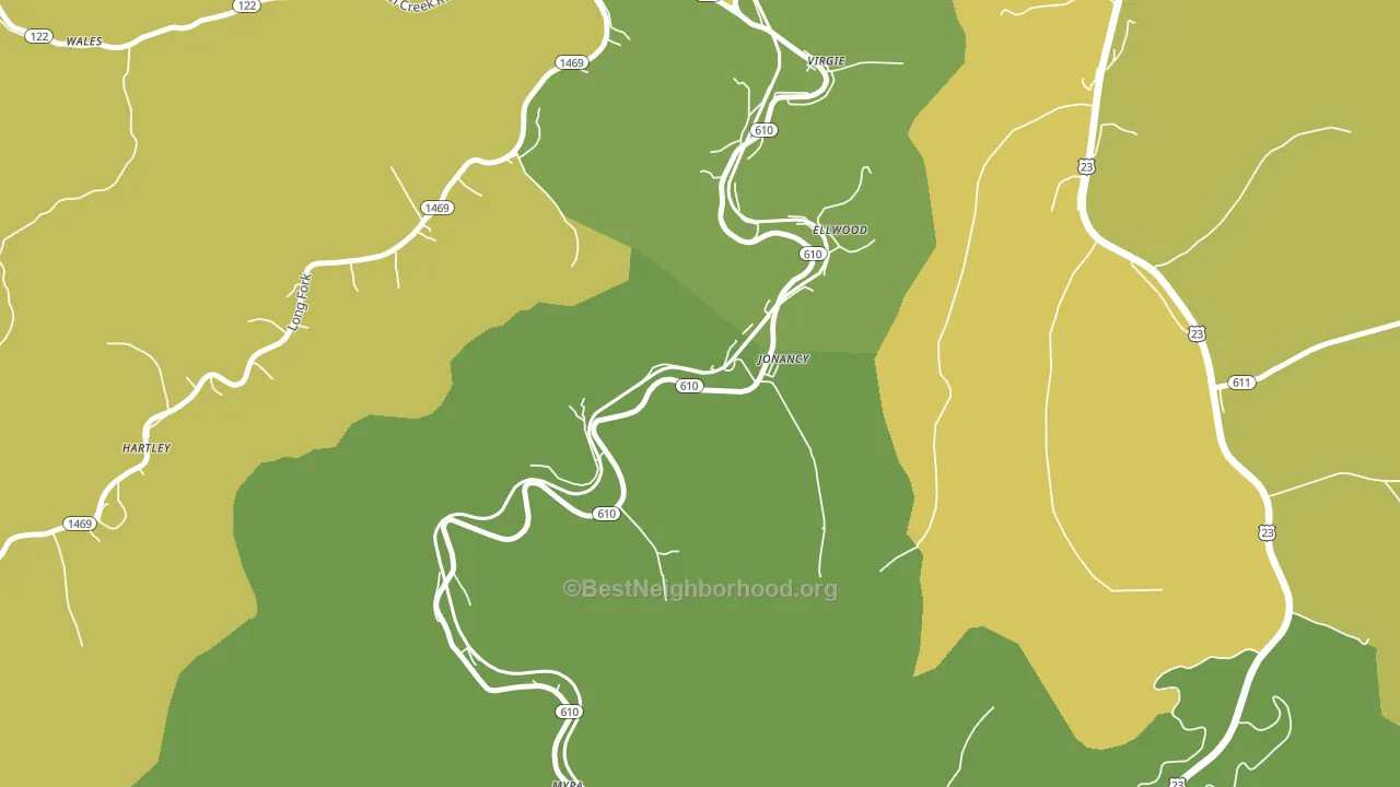 41538, KY block-group voter-turnout map