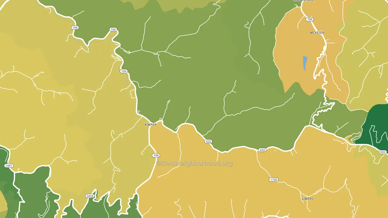 41539, KY block-group voter-turnout map