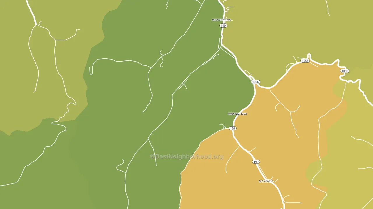 41543, KY block-group voter-turnout map