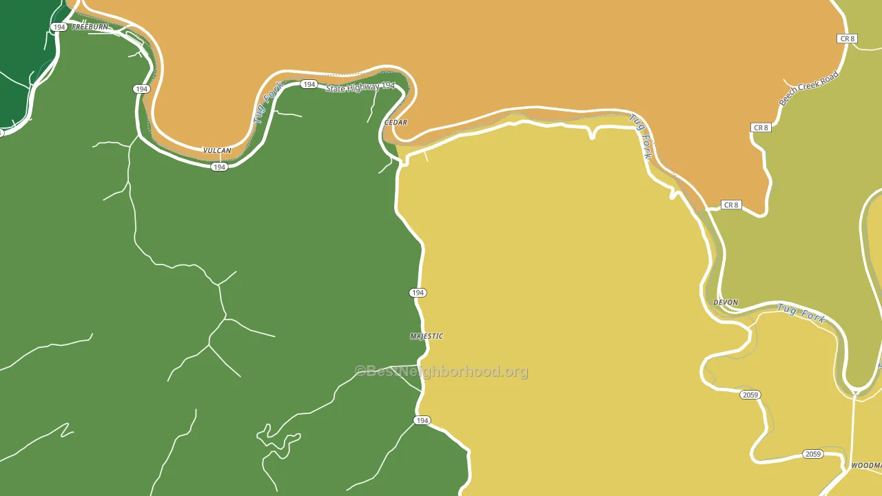 41547, KY block-group voter-turnout map