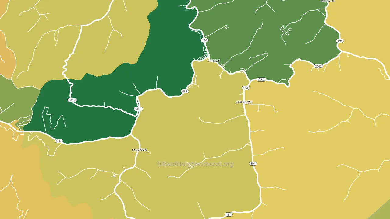 41553, KY block-group voter-turnout map