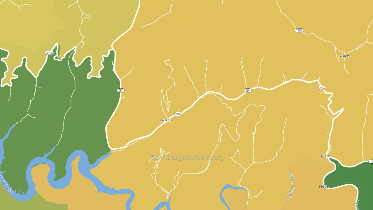 41554, KY block-group voter-turnout map
