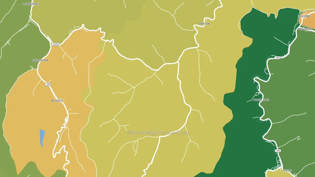 41558, KY block-group voter-turnout map