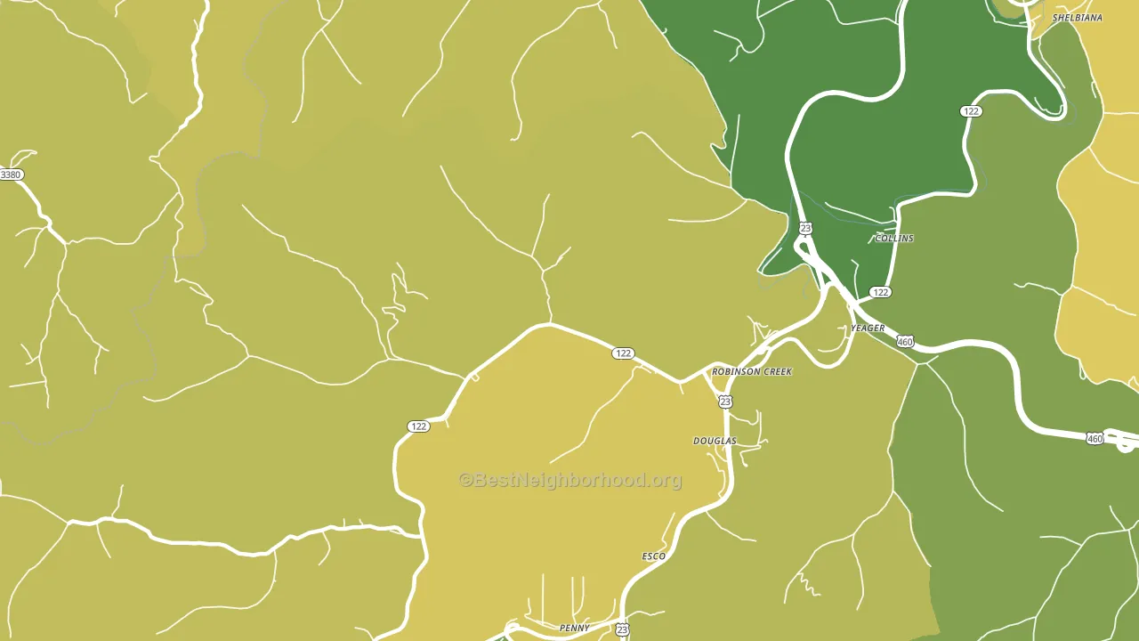 41560, KY block-group voter-turnout map