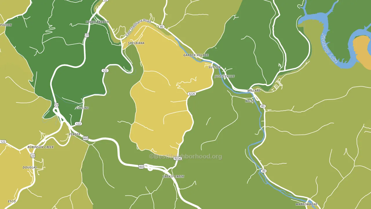 41562, KY block-group voter-turnout map