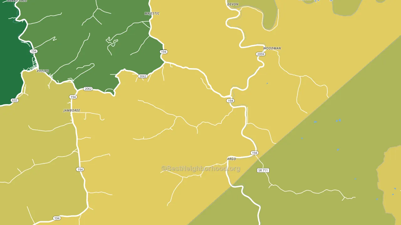 41568, KY block-group voter-turnout map