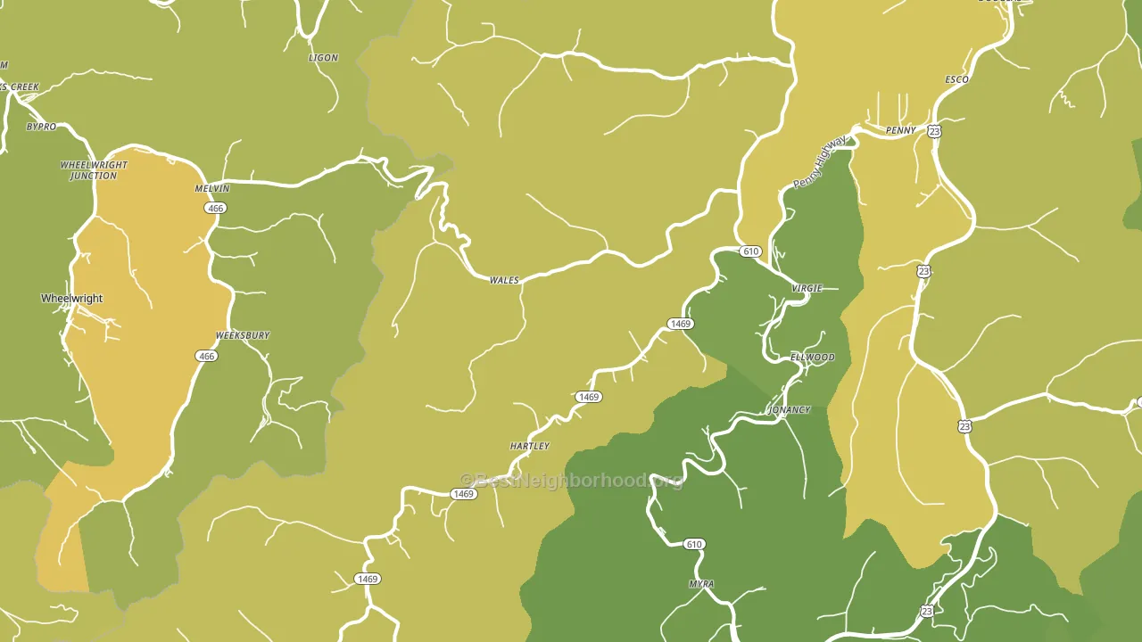 41572, KY block-group voter-turnout map