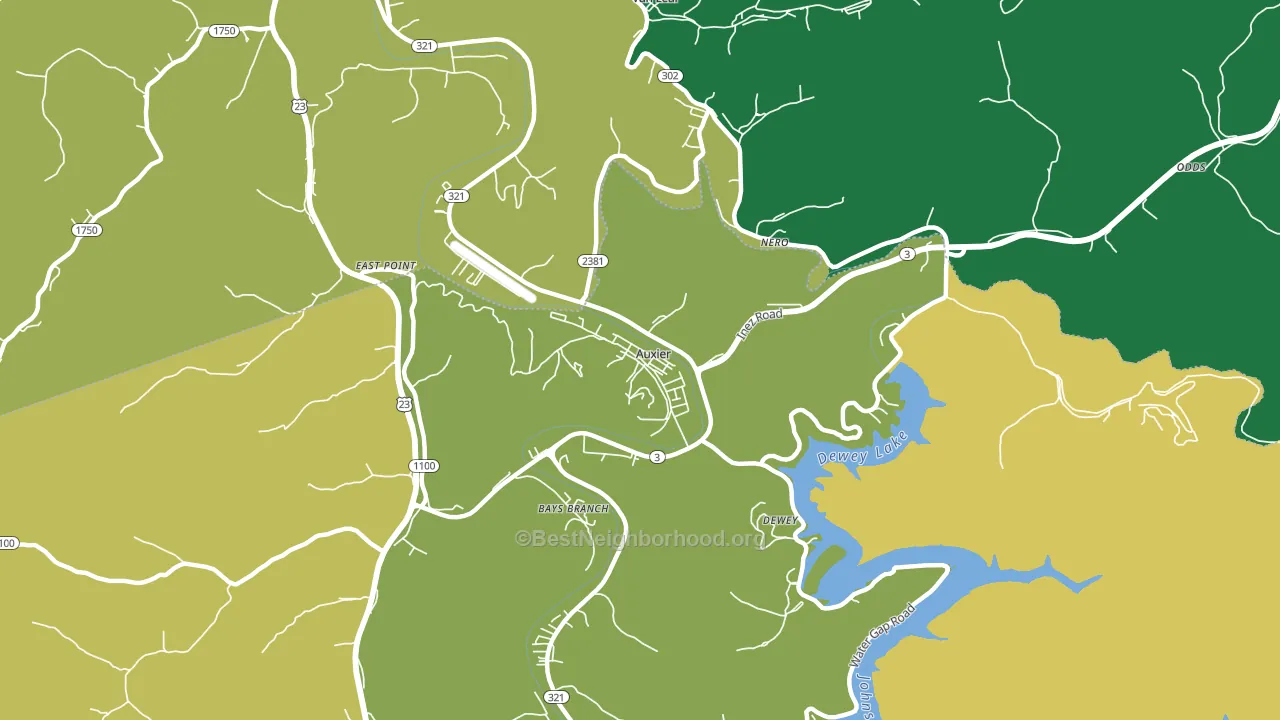 41602, KY block-group voter-turnout map