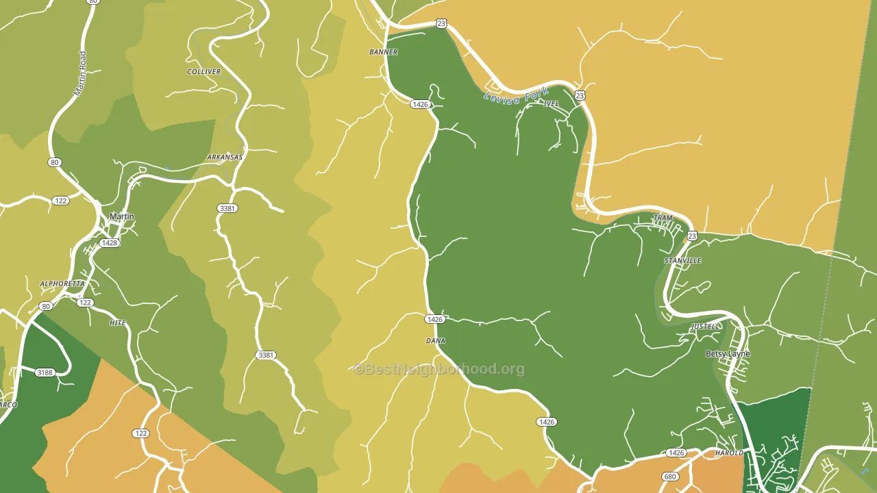 41603, KY block-group voter-turnout map