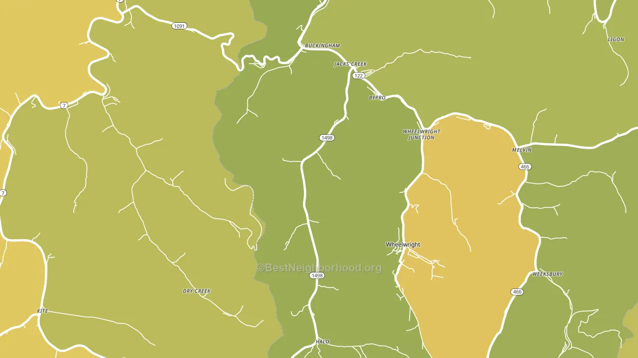 41606, KY block-group voter-turnout map