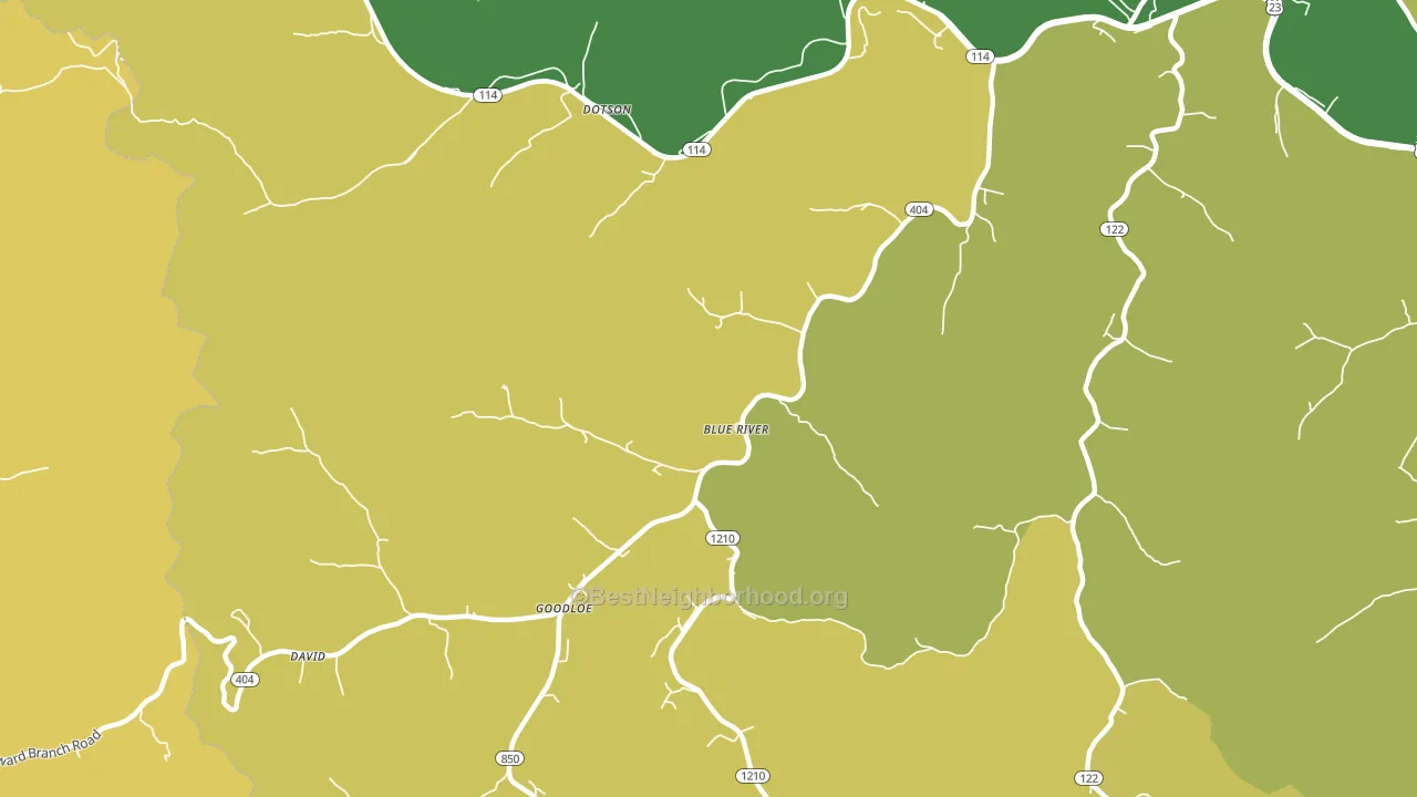 41607, KY block-group voter-turnout map