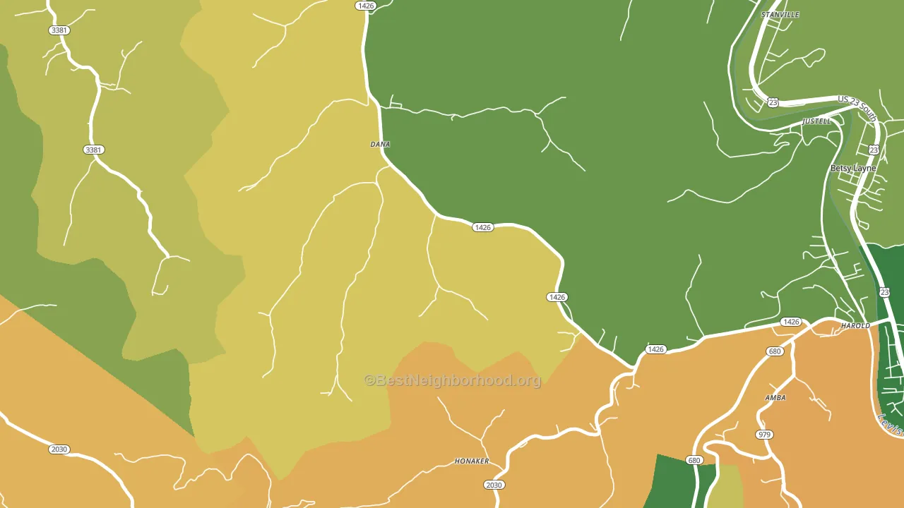 41615, KY block-group voter-turnout map
