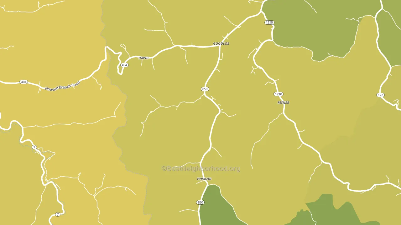 41616, KY block-group voter-turnout map