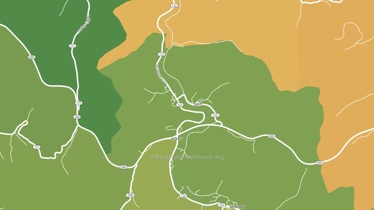 41619, KY block-group voter-turnout map