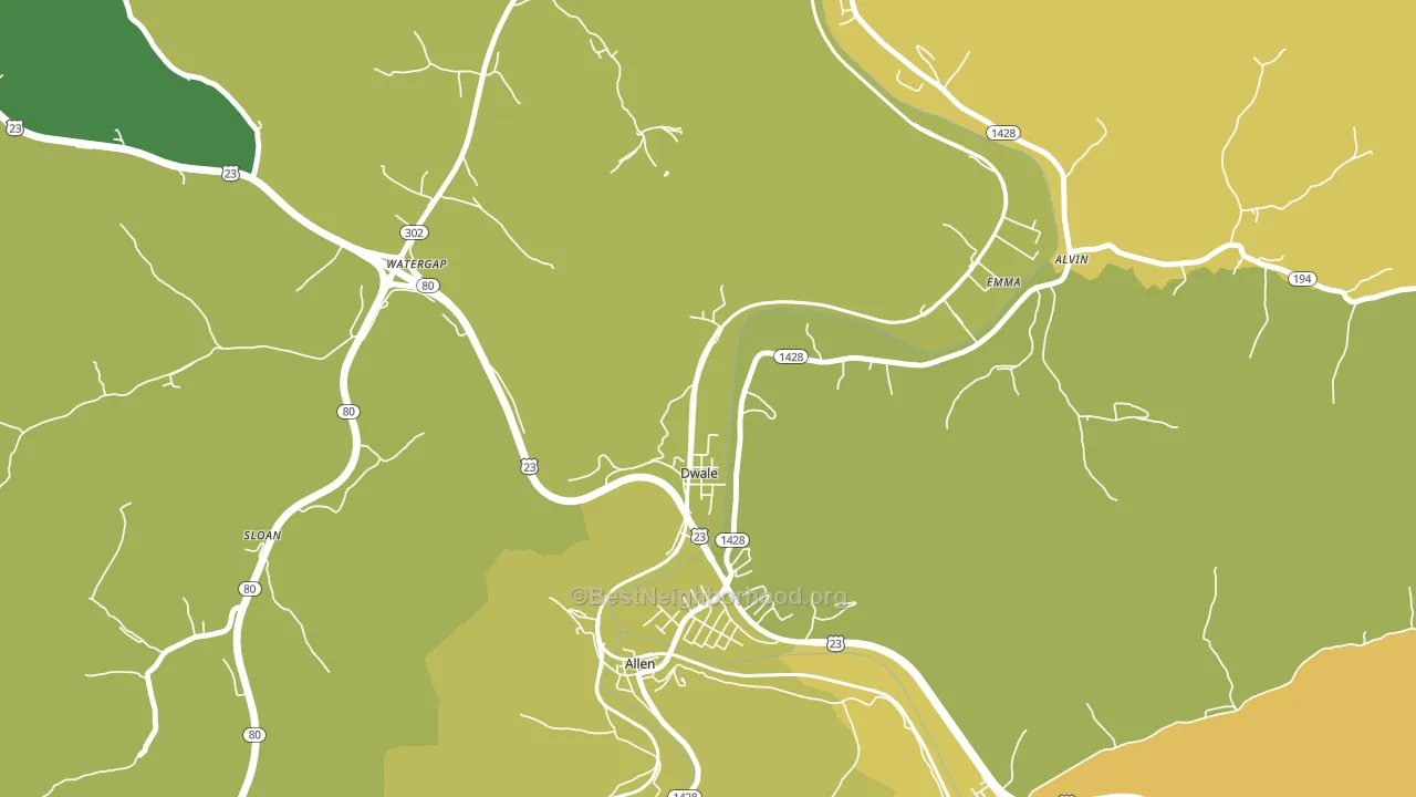 41621, KY block-group voter-turnout map