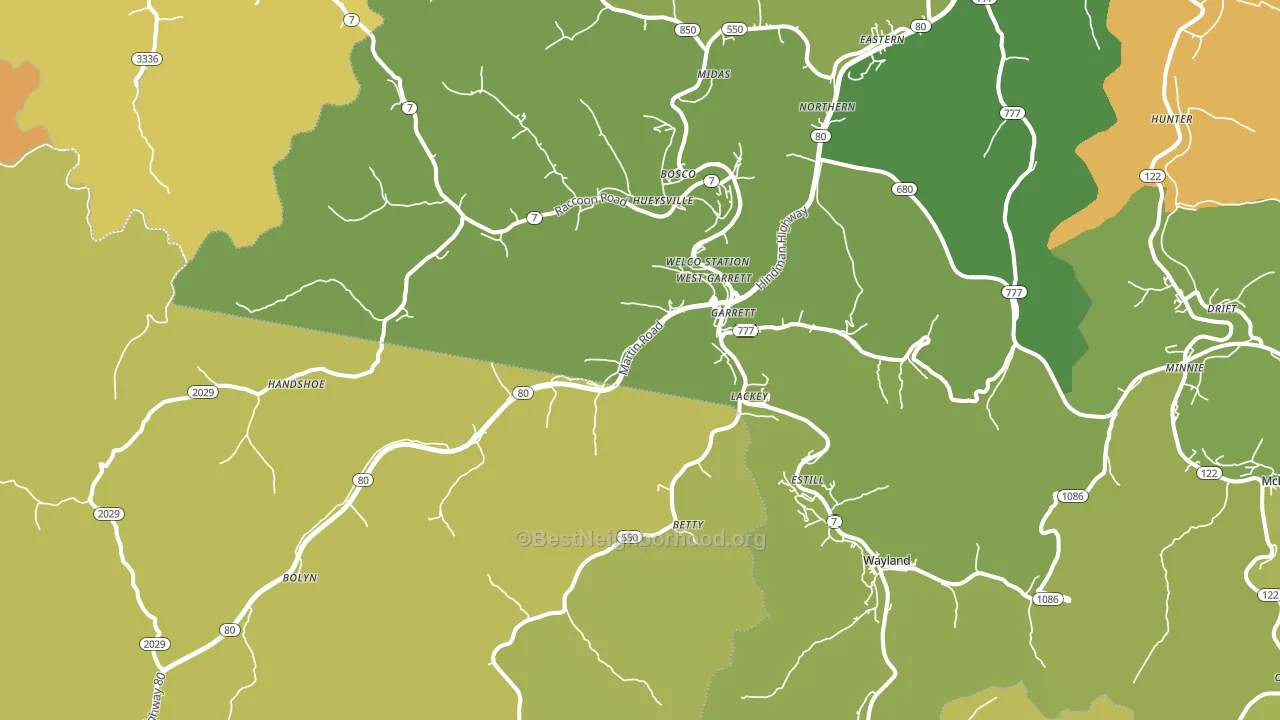 41630, KY block-group voter-turnout map