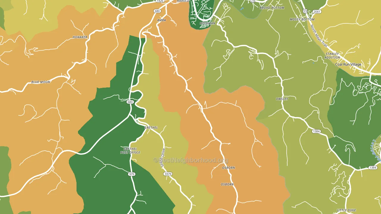 41635, KY block-group voter-turnout map