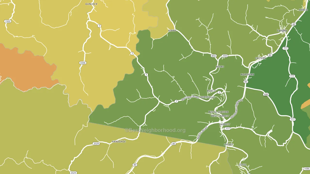 41640, KY block-group voter-turnout map