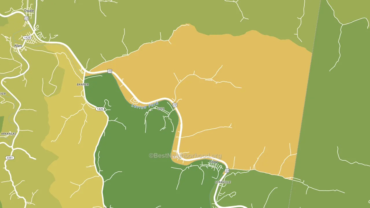 41642, KY block-group voter-turnout map