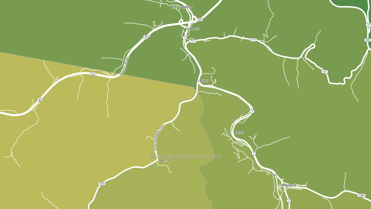 41643, KY block-group voter-turnout map