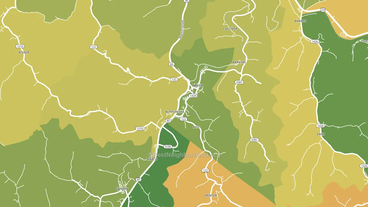 41649, KY block-group voter-turnout map