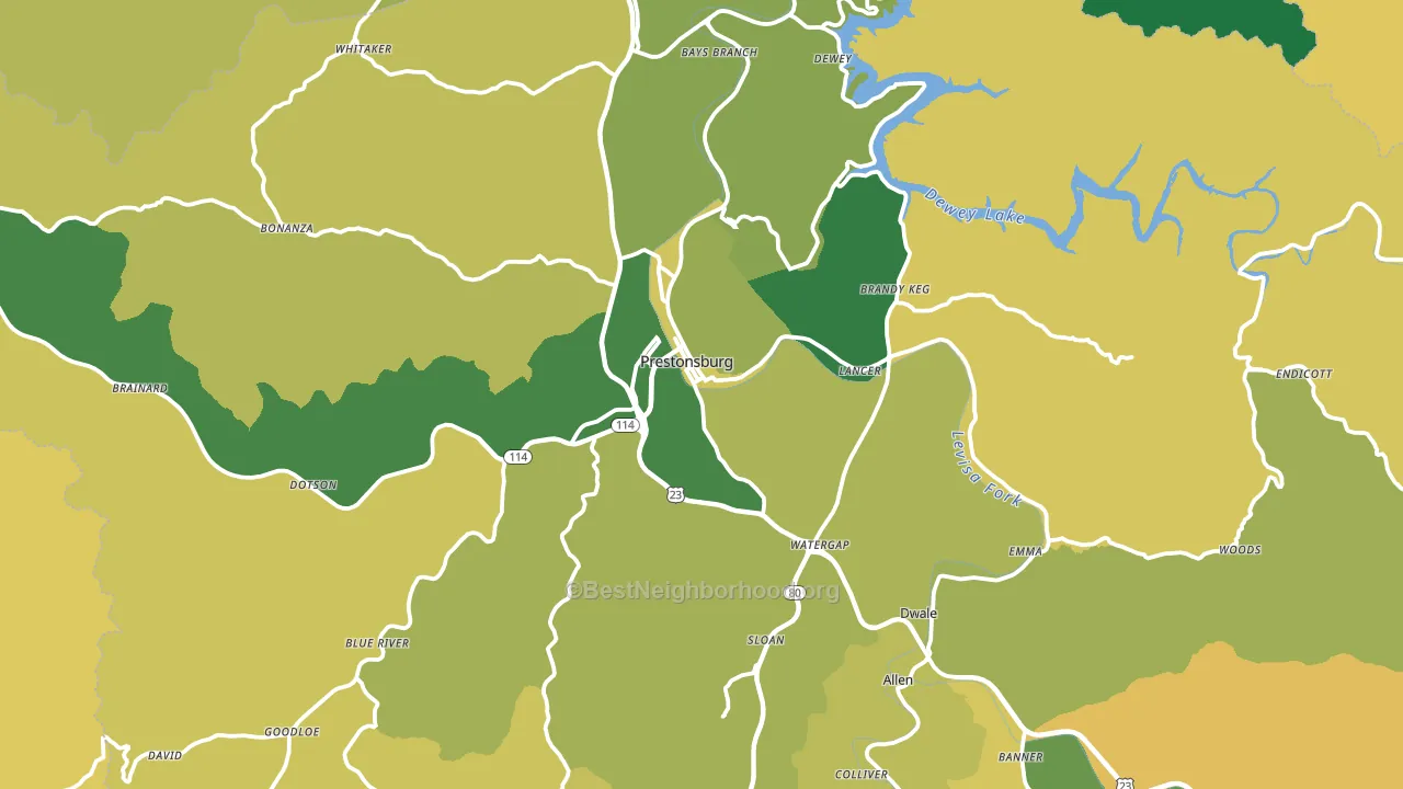 41653, KY block-group voter-turnout map