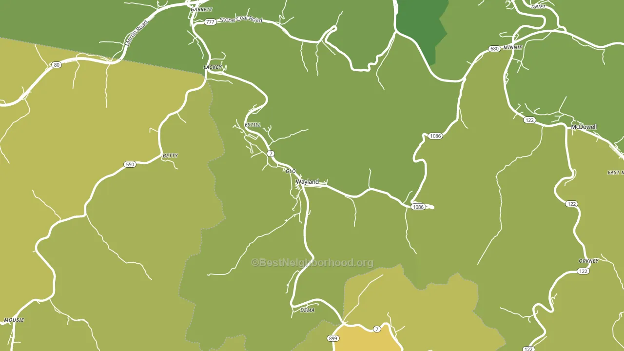 41666, KY block-group voter-turnout map