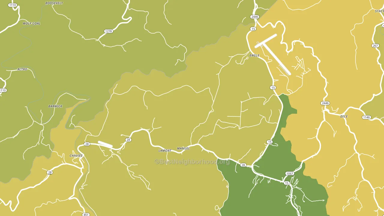 41727, KY block-group voter-turnout map