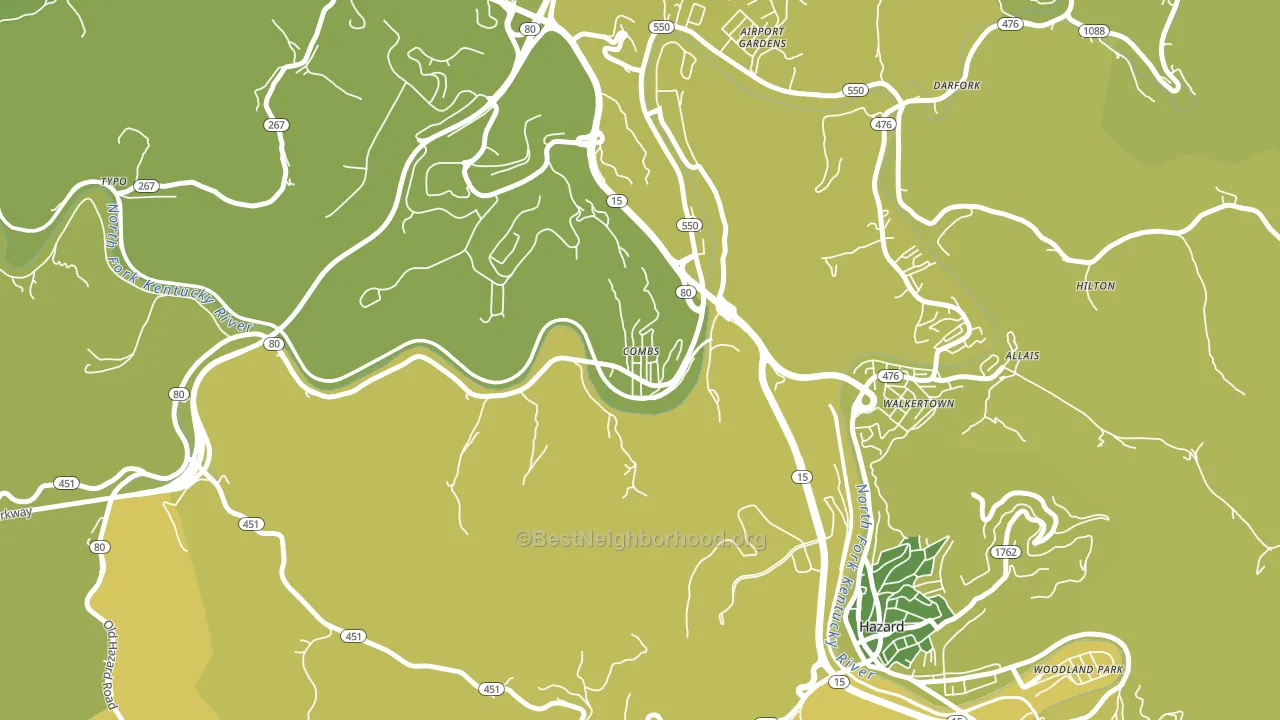 41729, KY block-group voter-turnout map