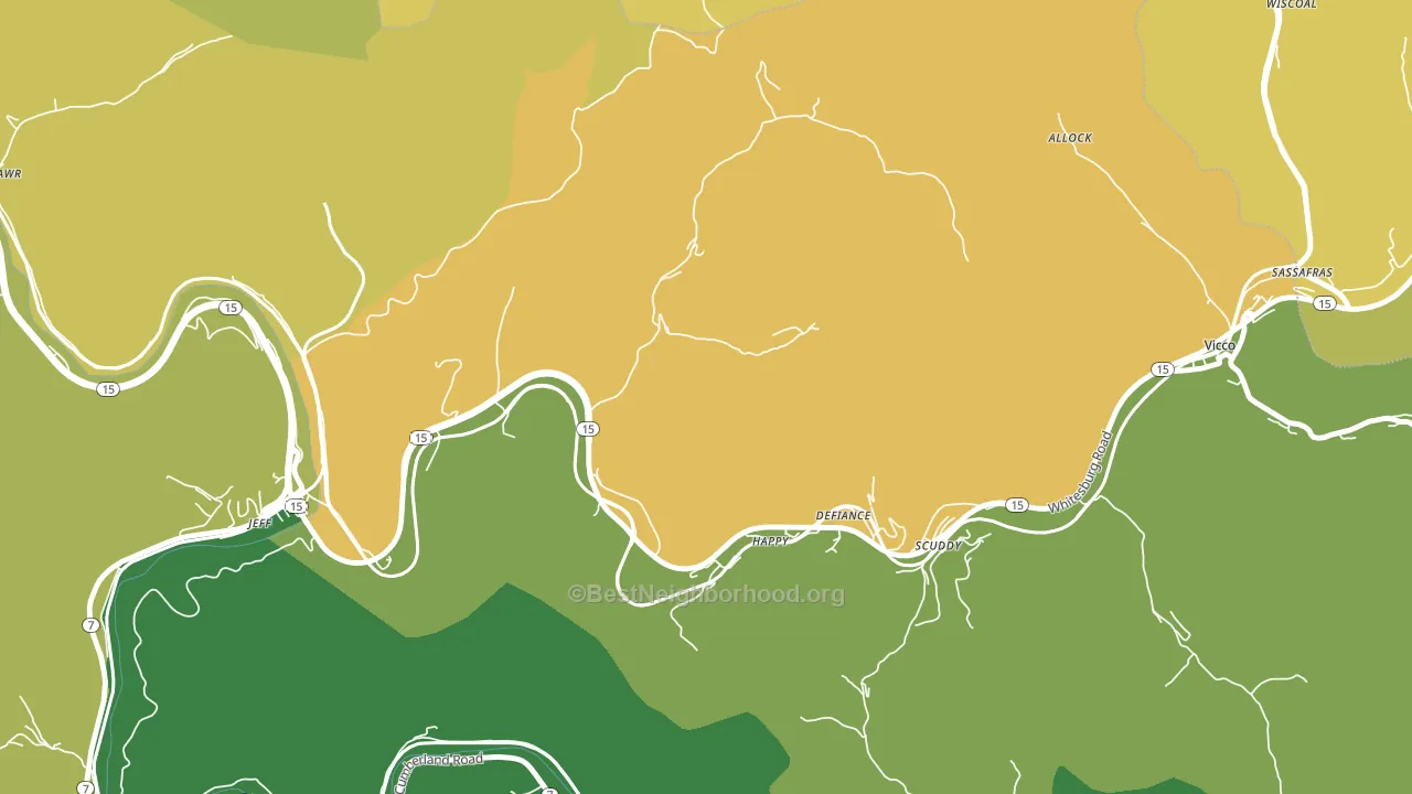 41746, KY block-group voter-turnout map