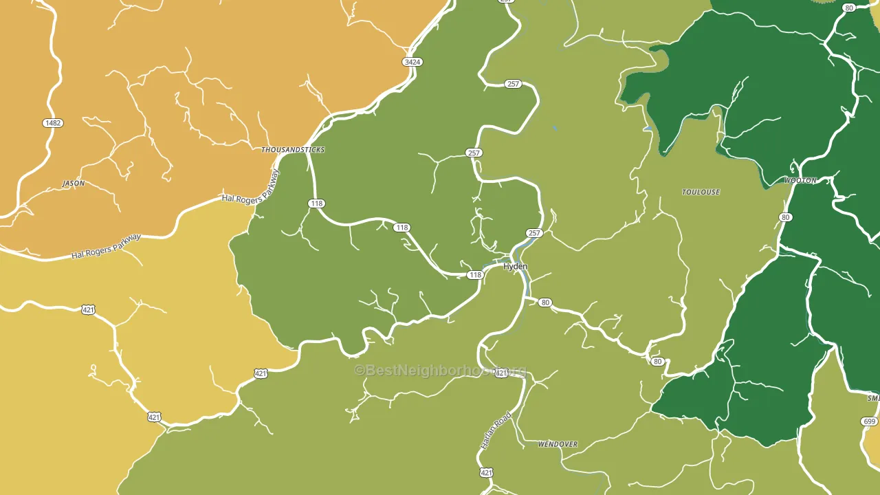 41749, KY block-group voter-turnout map