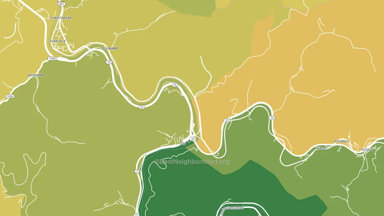 41751, KY block-group voter-turnout map