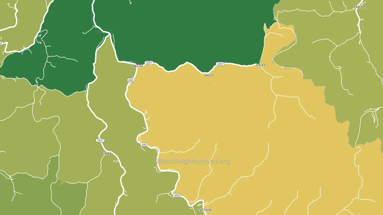 41764, KY block-group voter-turnout map