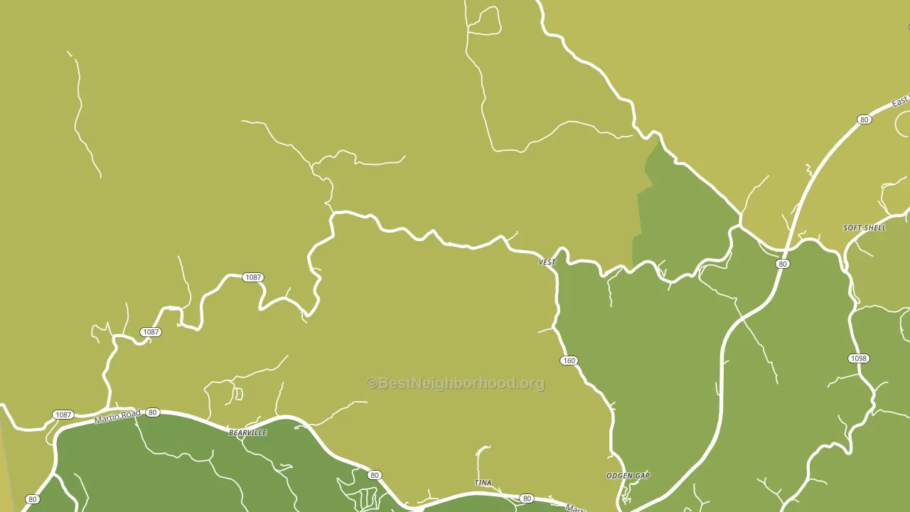 41772, KY block-group voter-turnout map