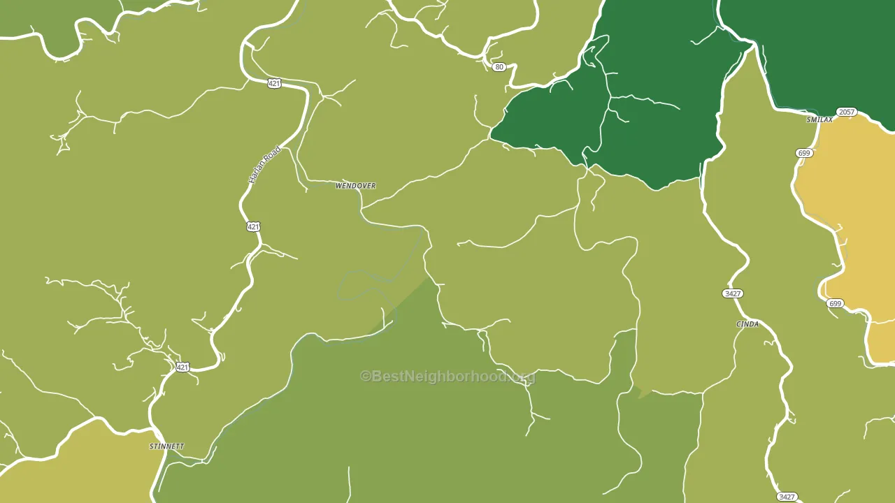41775, KY block-group voter-turnout map