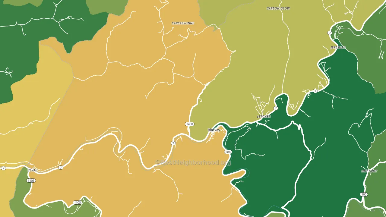 41804, KY block-group voter-turnout map