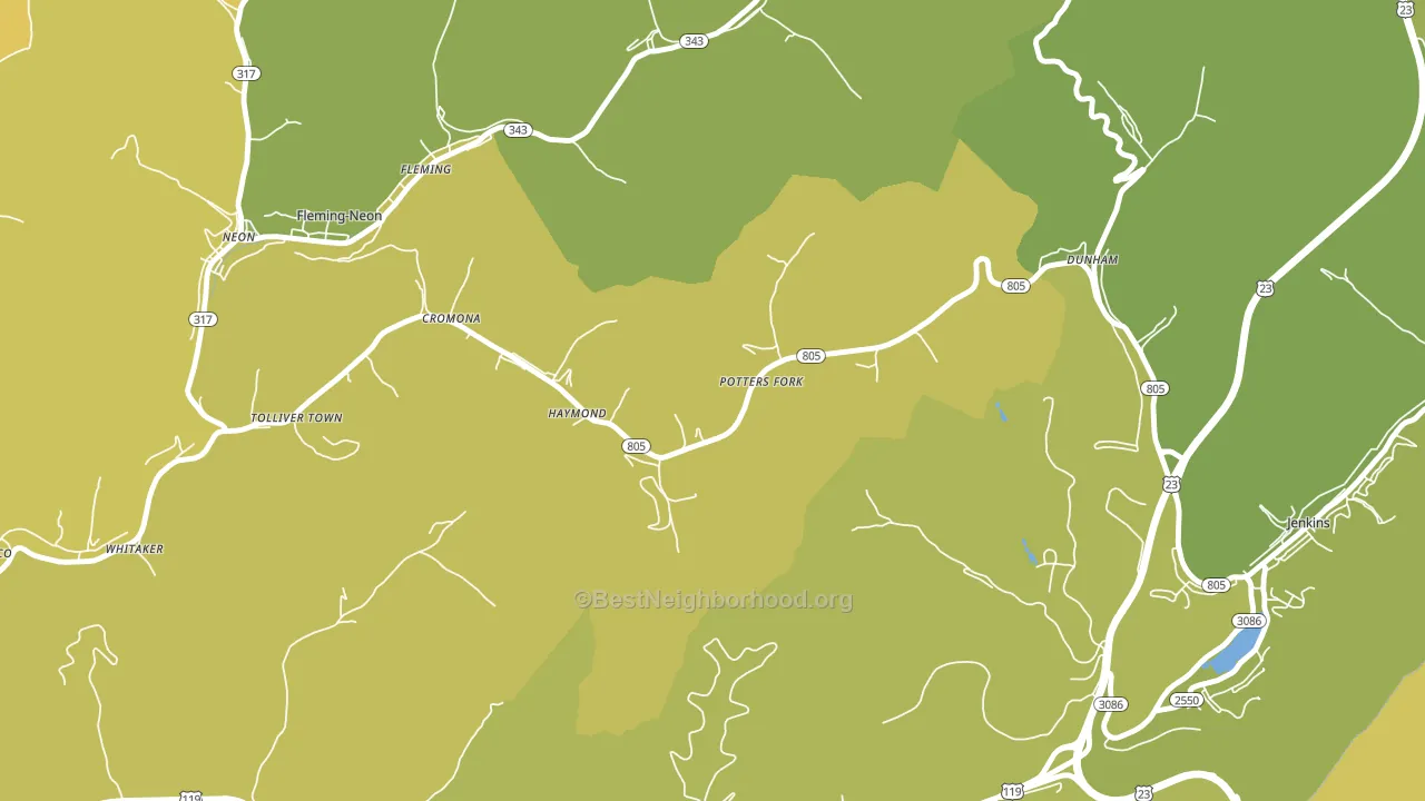 41810, KY block-group voter-turnout map