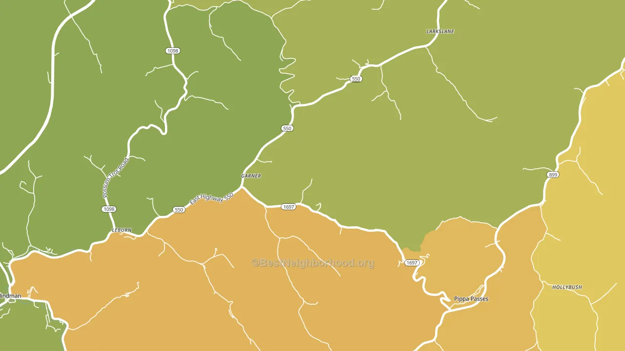 41817, KY block-group voter-turnout map