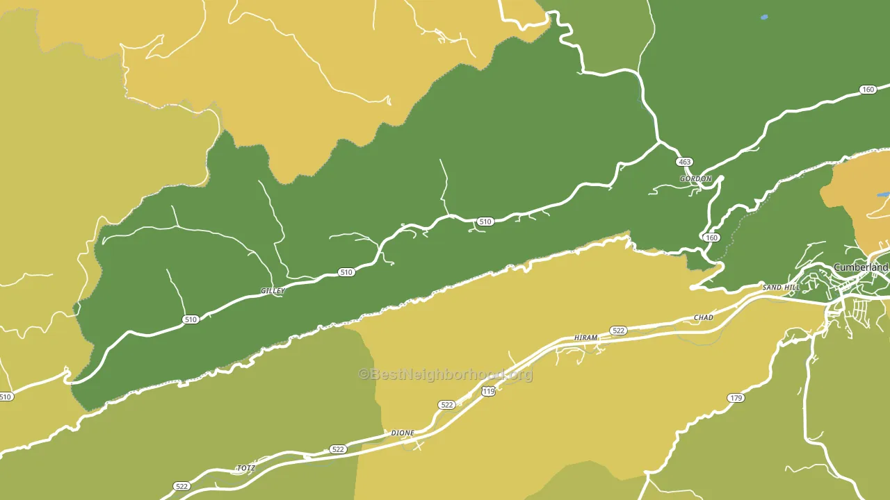 41819, KY block-group voter-turnout map
