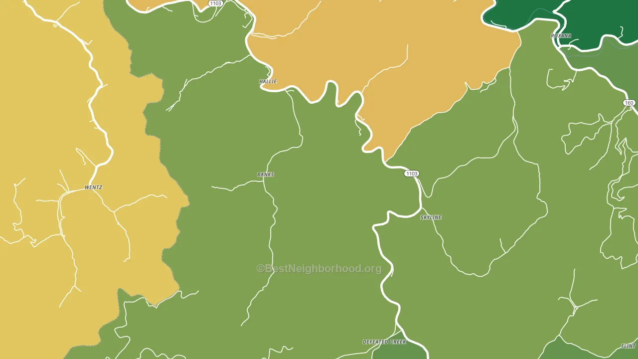 41821, KY block-group voter-turnout map