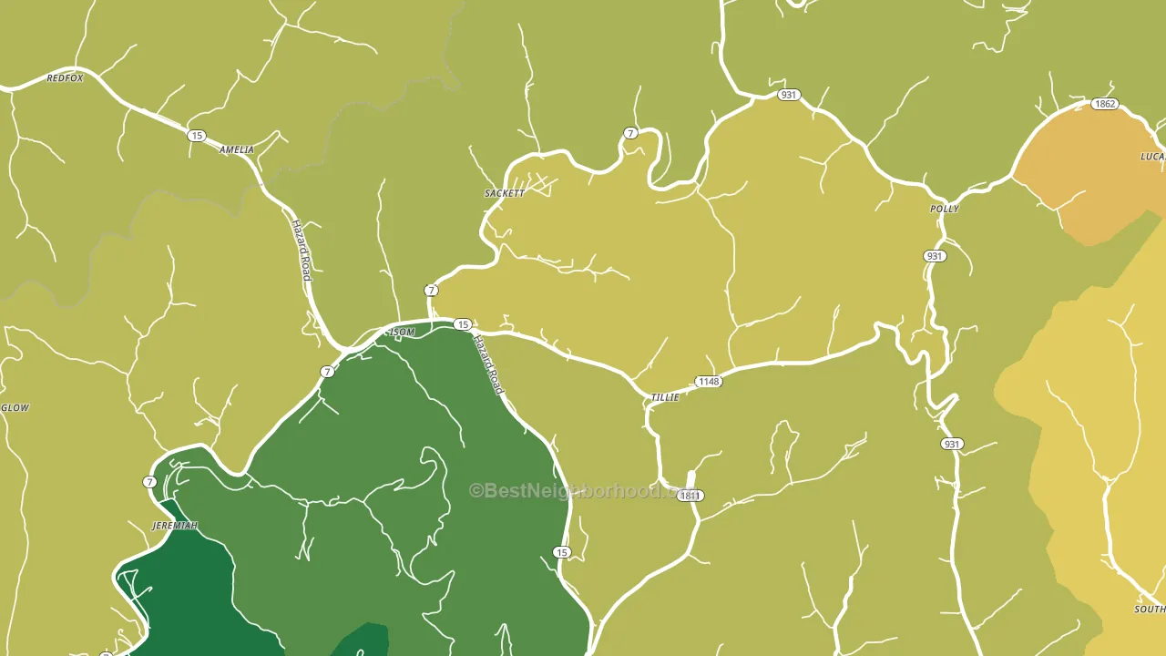 41824, KY block-group voter-turnout map