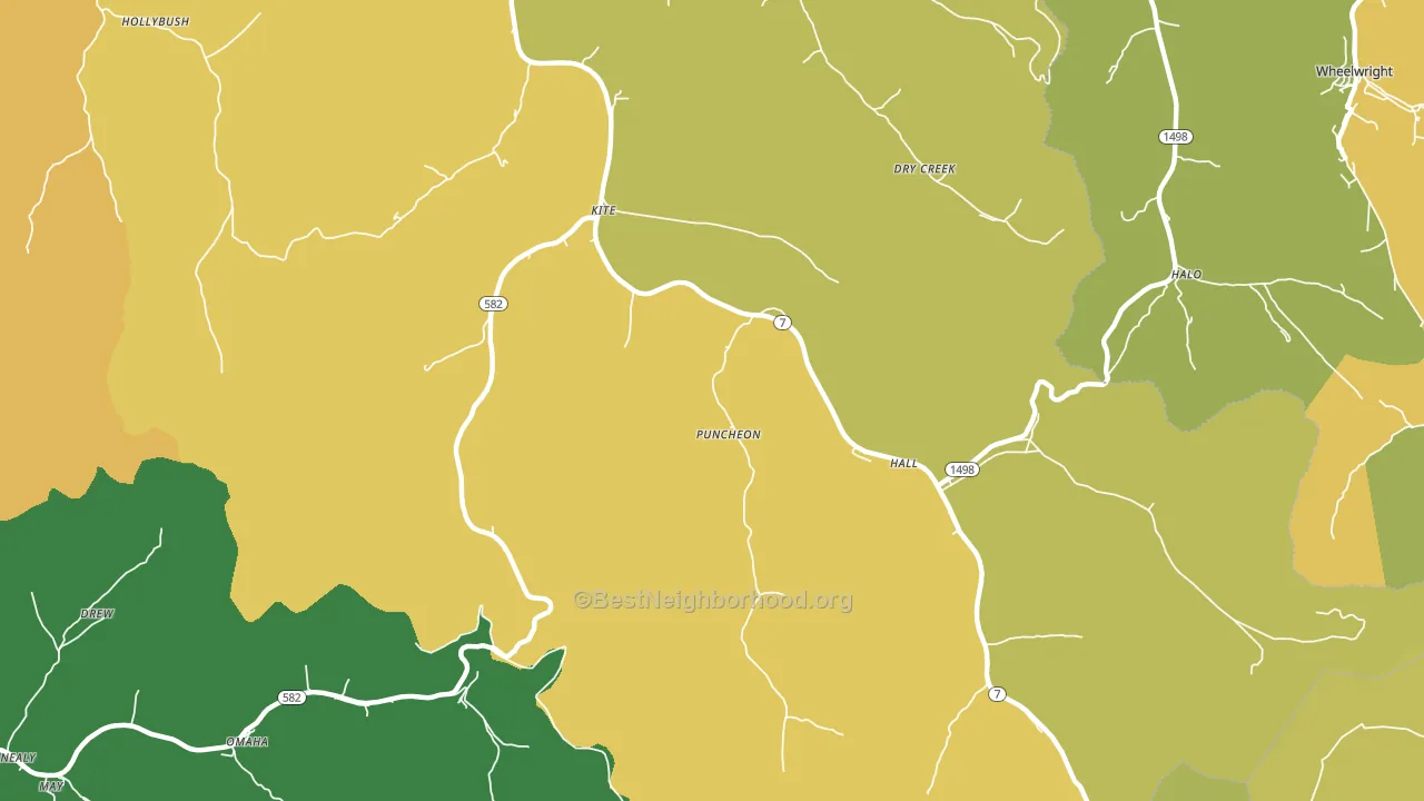 41828, KY block-group voter-turnout map